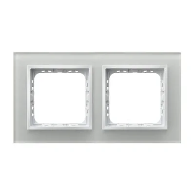 IMPRESJA Cornice doppia, vetro bianco + cornice bianca