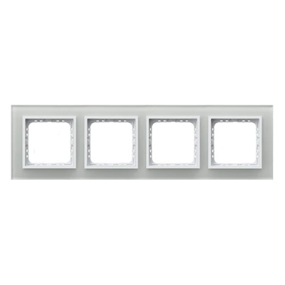 IMPRESJA Cornice quadrupla, vetro bianco + cornice bianca