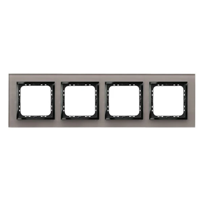 IMPRESJA Cornice quadrupla, vetro grigio + cornice nera