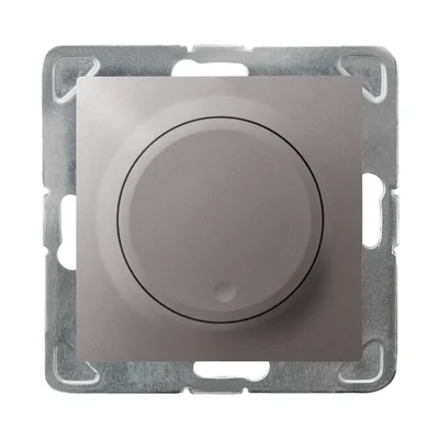 IMPRESJA Dimmer a rotazione, titanio, senza cornice