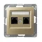 IMPRESJA Double computer socket, cat. 5e, gold metallic, without frame