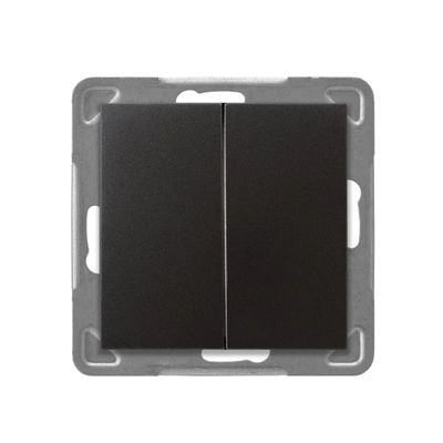 IMPRESJA Double connector, candlestick - Ospel Impresja, anthracite