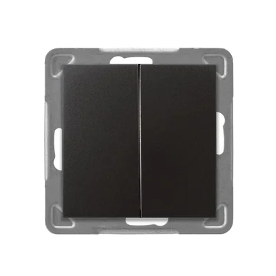 IMPRESJA Double connector, candlestick - Ospel Impresja, anthracite