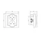IMPRESJA Double earthed socket with phase invariance function titanium
