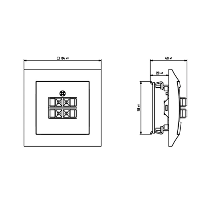 IMPRESJA Double ecru loudspeaker socket
