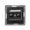 IMPRESJA Double equipotential socket IMPRESJA anthracite