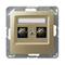 IMPRESJA Double equipotential socket IMPRESJA gold metallic