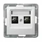IMPRESJA Double equipotential socket IMPRESJA white