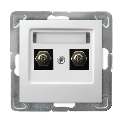 IMPRESJA Double equipotential socket IMPRESJA white