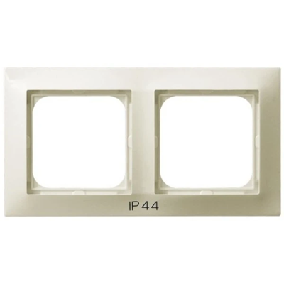 IMPRESJA Double frame for IP44 ecru switches