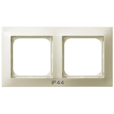 IMPRESJA Double frame for IP44 ecru switches