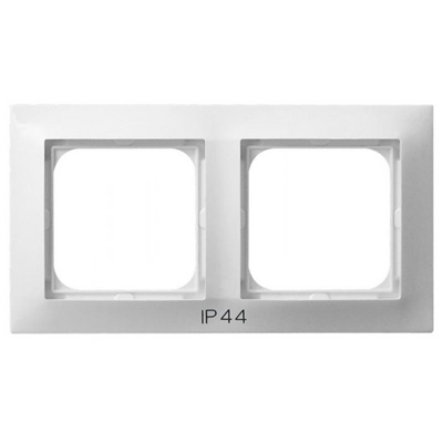 IMPRESJA Double frame for IP44 switches, white