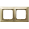 IMPRESJA Double frame for switches IP44 gold metallic