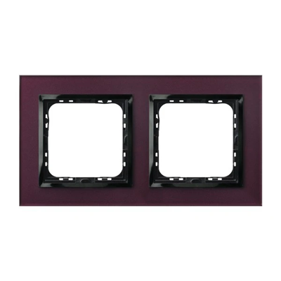 IMPRESJA Double frame plum glass + black frame