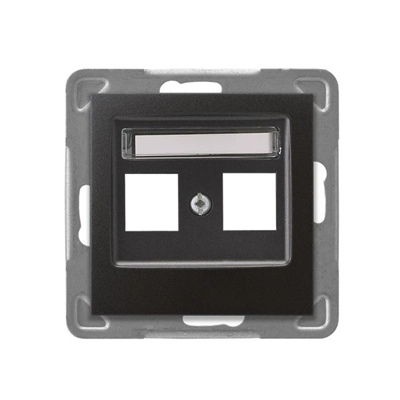 IMPRESJA Double socket housing anthracite