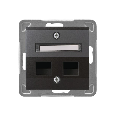 IMPRESJA Double socket housing anthracite