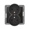 IMPRESJA Double socket with ground anthracite