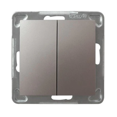 IMPRESJA Double stair connector, without frame, titanium