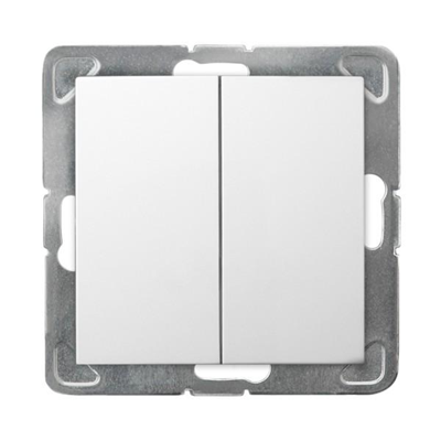 IMPRESJA Double stair switch, white without frame