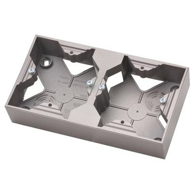 IMPRESJA Double wall-mounted titanium junction box