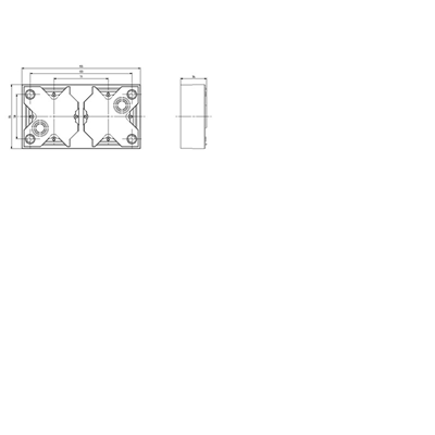 IMPRESJA Double wall-mounted titanium junction box