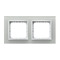 IMPRESJA Double white glass frame + white frame