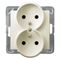 IMPRESJA Ecru double earthed socket