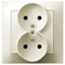 IMPRESJA Ecru double earthed socket