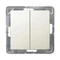 IMPRESJA Ecru double short-circuit switch, without frame
