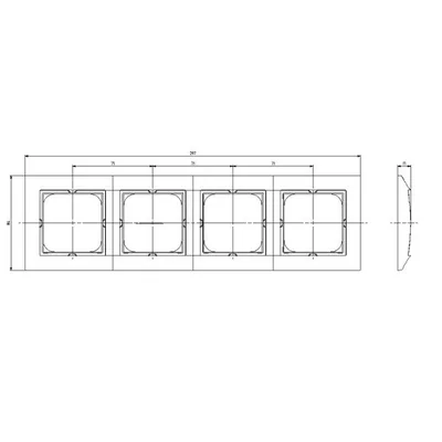 IMPRESJA Ecru quadruple frame