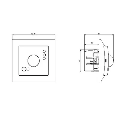 IMPRESJA Electronic motion sensor, frameless, silver