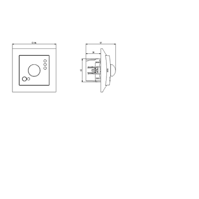 IMPRESJA Electronic motion sensor, without frame, titanium