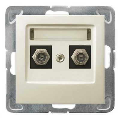 IMPRESJA F ecru double antenna socket