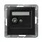 IMPRESJA F-type single antenna socket - matt black