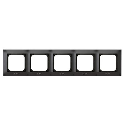 IMPRESJA Five-gang frame for IP-44 switches, anthracite