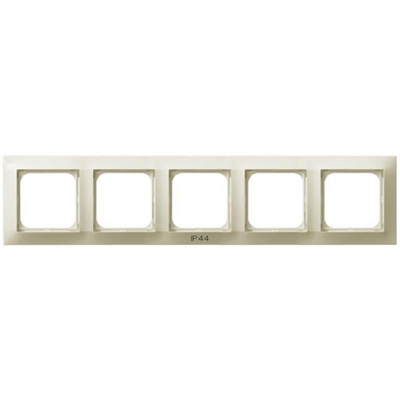 IMPRESJA Five-gang frame for IP44 ecru switches