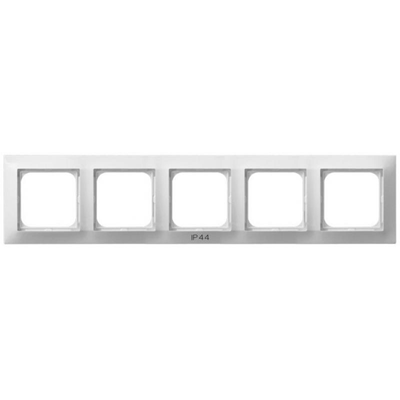 IMPRESJA Five-gang frame for IP44 switches, white