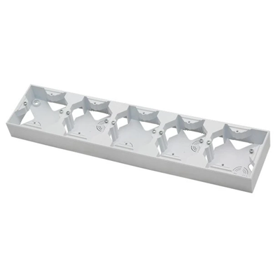 IMPRESJA Five-gang white wall-mounted installation box