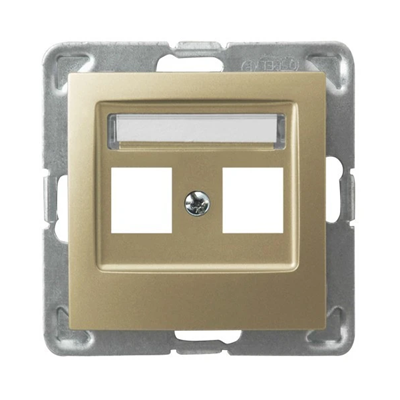 IMPRESJA Gold metallic double socket housing