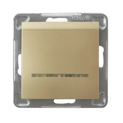IMPRESJA Hotel connector, frameless gold metallic