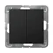 IMPRESJA Interruptor de dos grupos tipo candelabro - negro mate