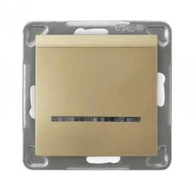 IMPRESJA Łącznik hotelowy, bez ramki złoty metalik