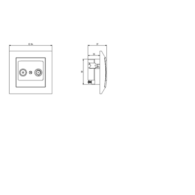 IMPRESJA Pass-through RTV socket ZAP-14 titane