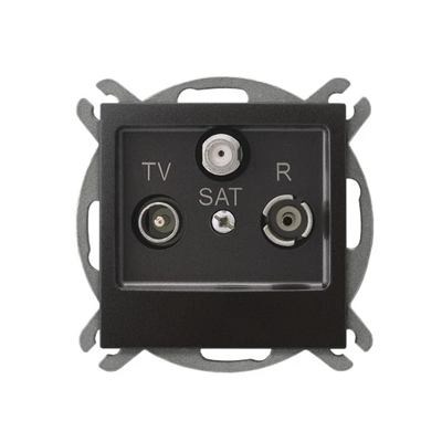 IMPRESJA Pass-through socket RTV-SAT IMPRESJA anthracite