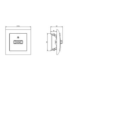 IMPRESJA Prise haut-parleur, simple blanc