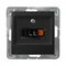 IMPRESJA Prise haut-parleur simple - noir mat GG-1Y/m/33