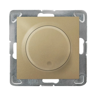 IMPRESJA Push-turn dimmer, gold metallic, without frame