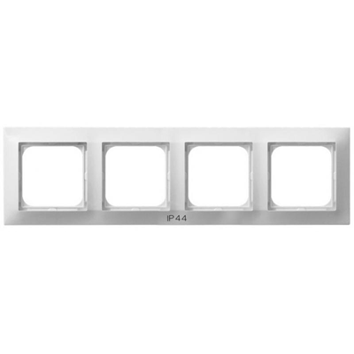 IMPRESJA Quadruple frame for IP44 switches, white