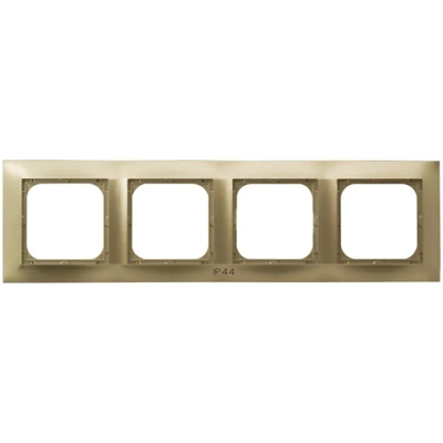 IMPRESJA Quadruple frame for switches IP44 gold metallic