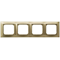 IMPRESJA Quadruple frame for switches IP44 gold metallic